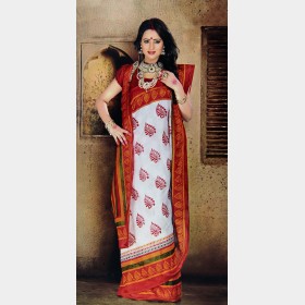 Kaajal’s Dhupian printed silk Sharee